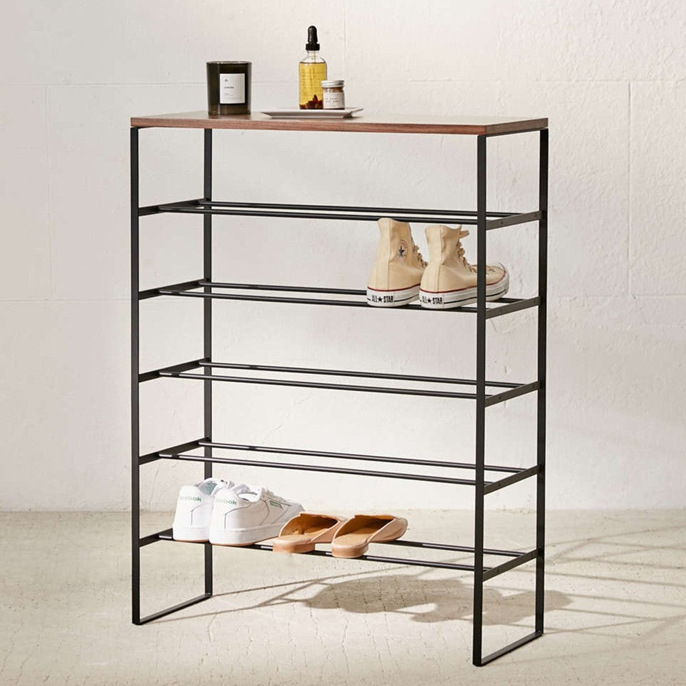 Chios Metal Wooden Shoe Rack