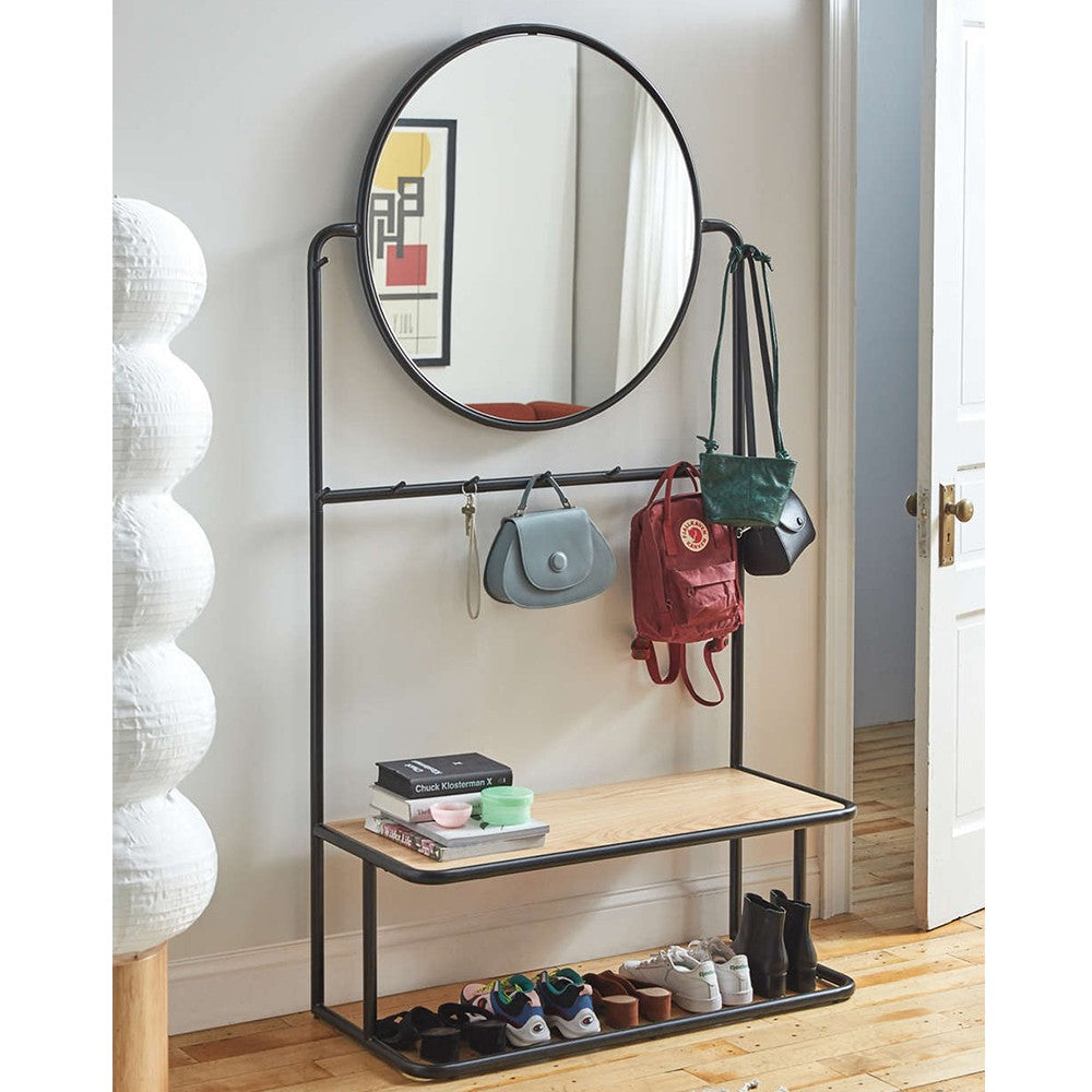 Roma Metal Mirrored Hanging Shoe Rack