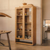 Basti Wooden Glass Cabinet