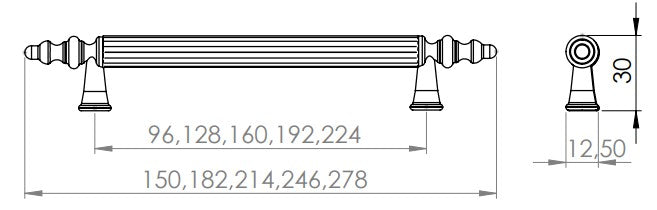 1013 Reyhan Altın Beyaz Kulp 160 mm - Furnicept