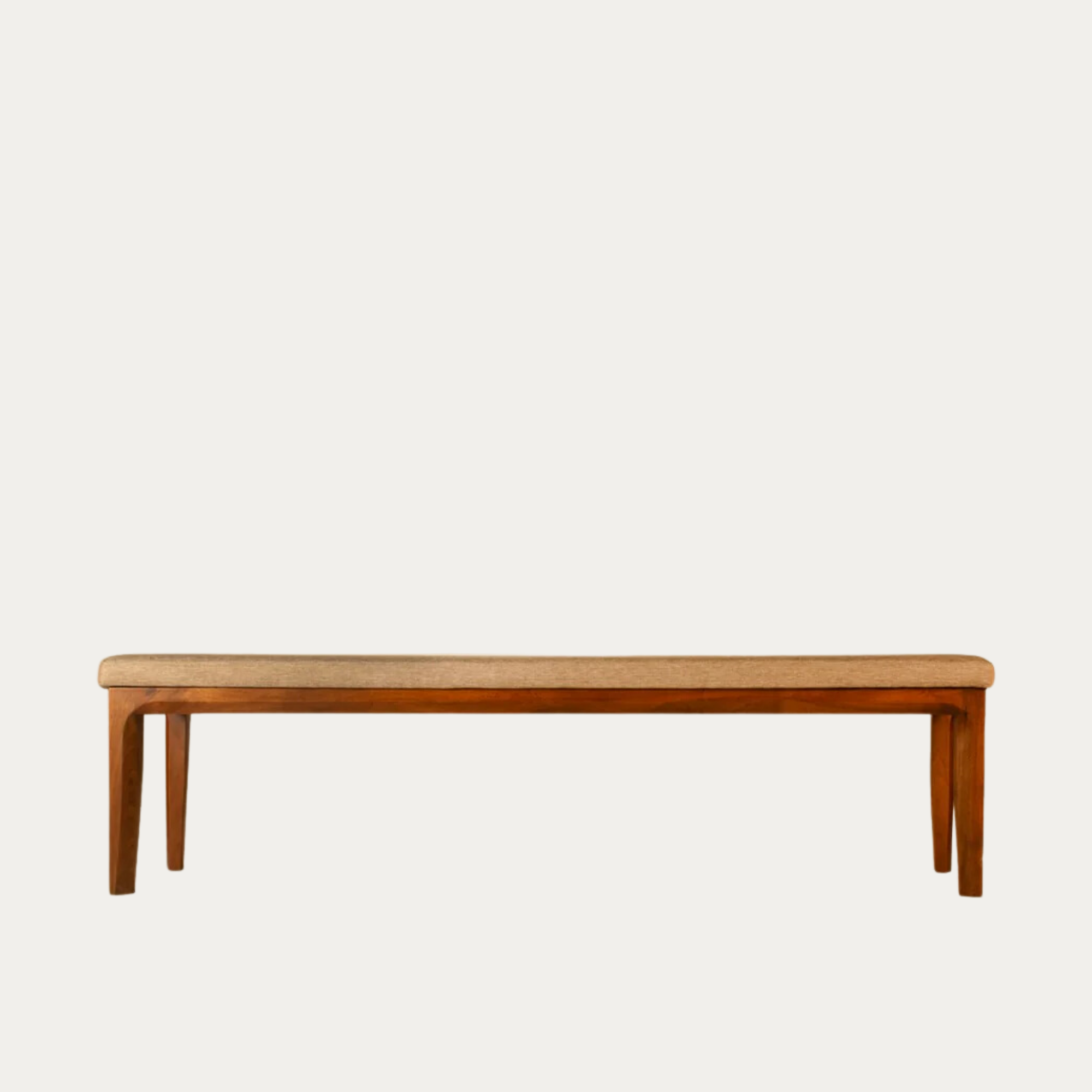 Parma Linen Fabric Wooden Bench