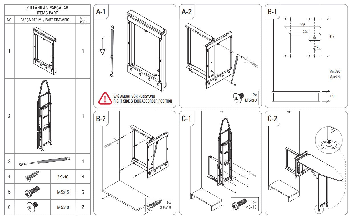 Built-in Ironing Board