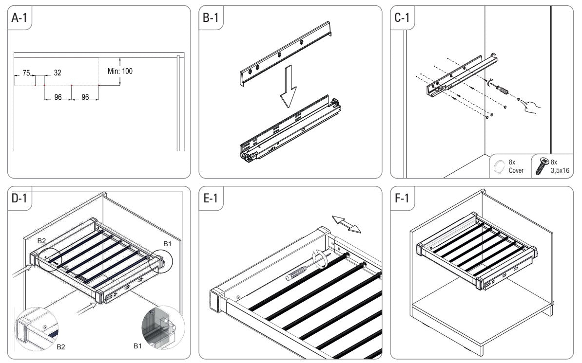 Hidden Telescopic Rail Trouser Rack Inside the Wardrobe