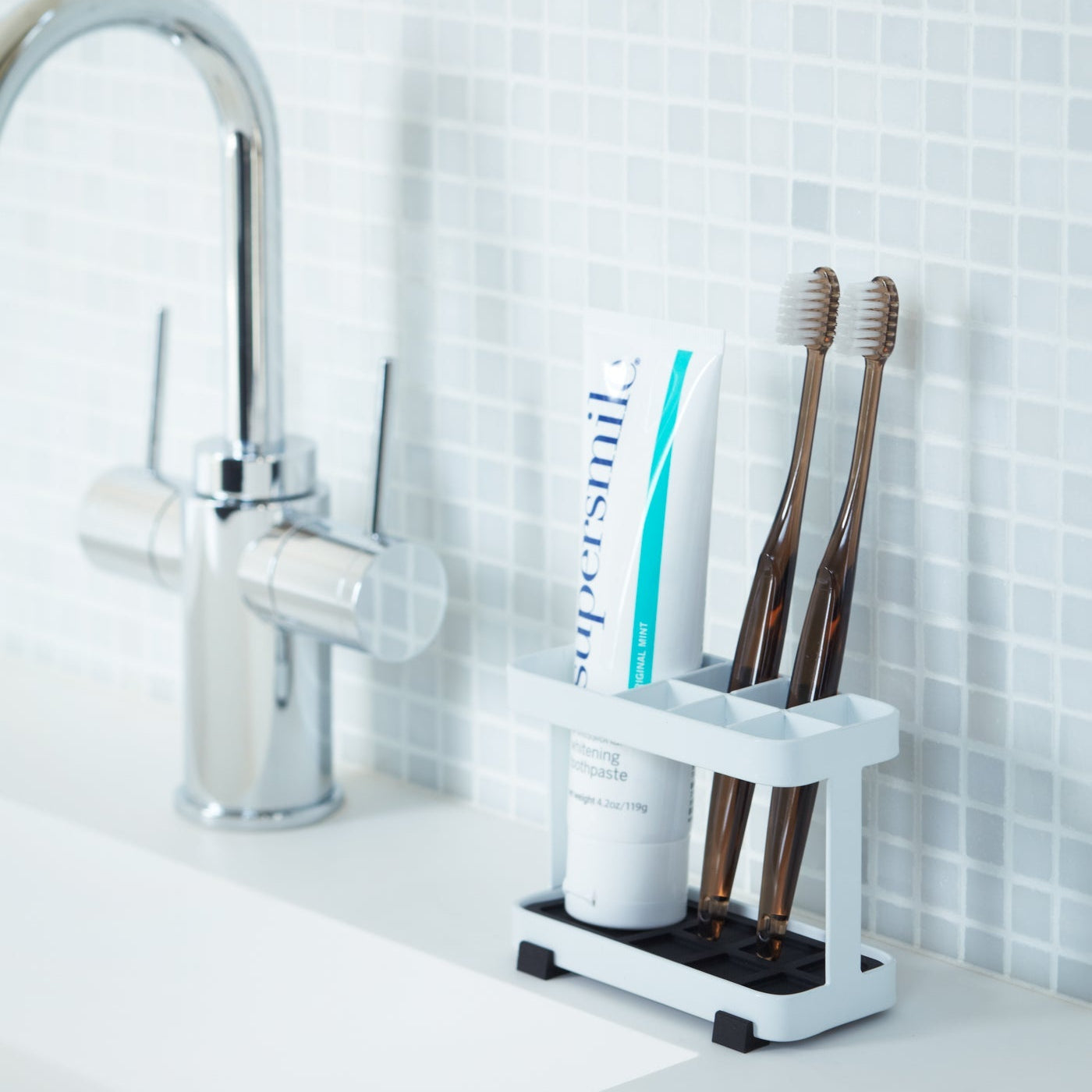 Tower Toothbrush &amp; Toothpaste Stand