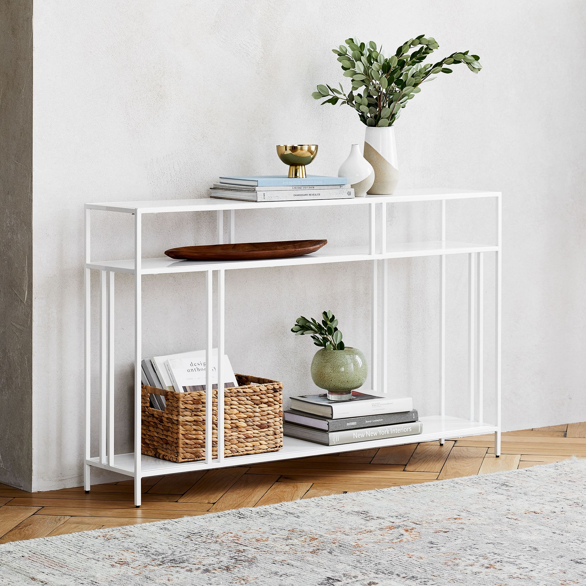 Everyday White Metal Dresser Console