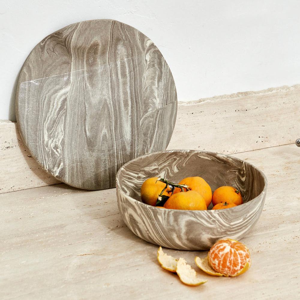 Marble XL Stoneware Salata Kasesi