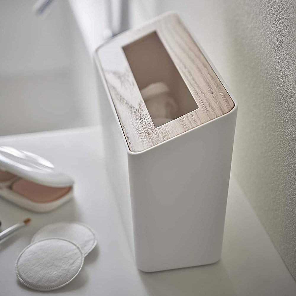 Rin Countertop White Trash Can