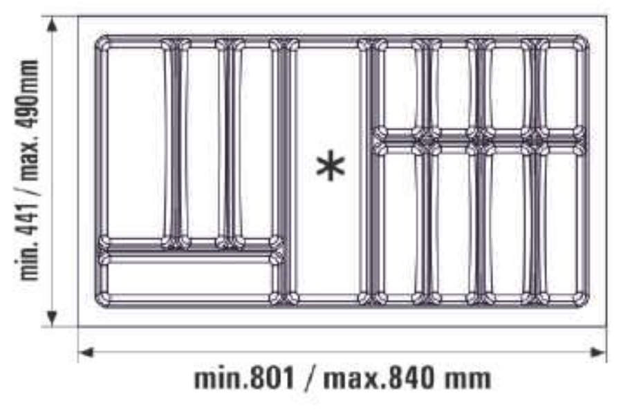 CutleryHill 900 mm Çatal Kaşıklık - Furnicept