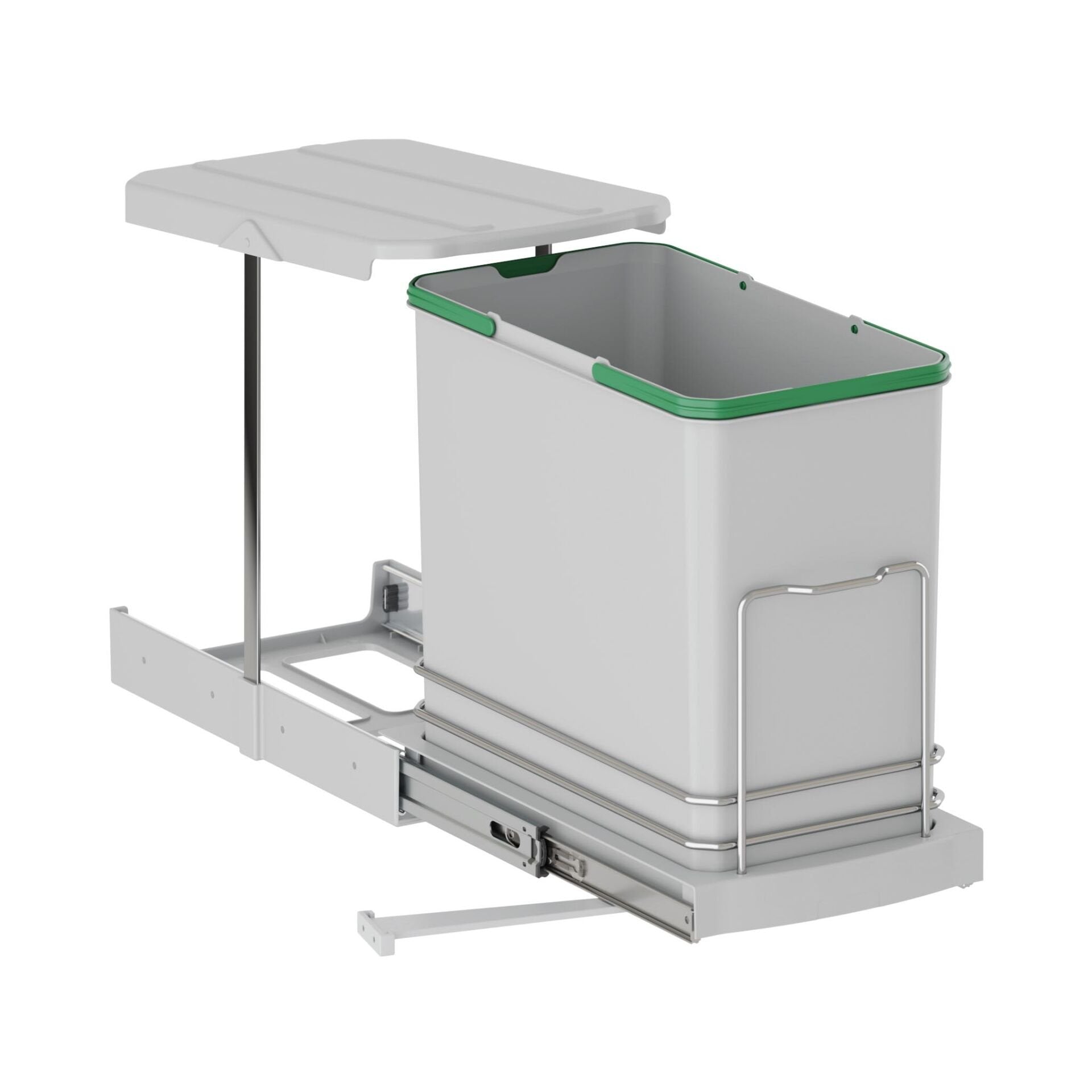 Plastic Body Garbage Bin with Telescopic Rail 24 lt