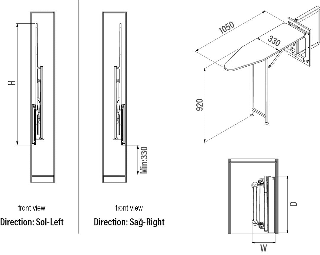 Built-in Ironing Board