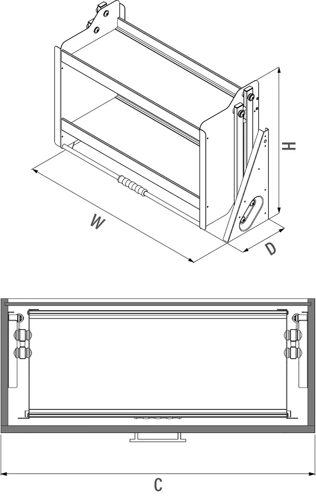 Lift Kitchen Shelf