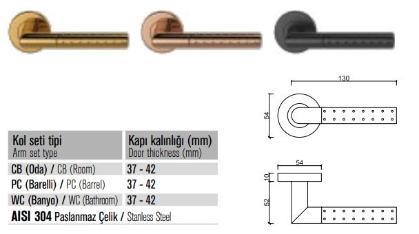 106 Noktalı Kapı Kolu - Furnicept